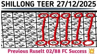 SHILLONG TEER 27/12/2025/Common number best house ending line 