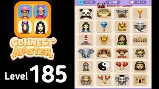 Connect Master Match Puzzle level 185 very hard Guide Walkthrough Solution