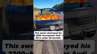 This owner destroyed his 2,200-horsepower Audi R8 in under 30 seconds.#car #shorts #edit #Audi #cars