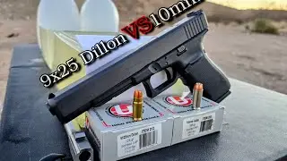 Тест на баллистический гель 9x25 мм Dillon против 10 мм (Gold Dot)