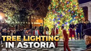 NYC LIVE Astoria, Queens Athens Square Park Christmas Tree Lighting (December 3, 2021)