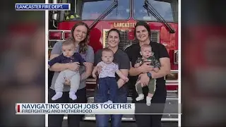 Pregnancy doesn't stop three Lancaster firefighters from staying on the job