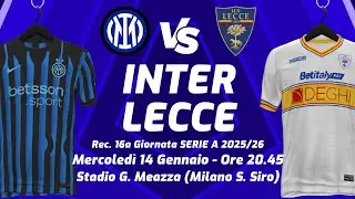 INTER vs LECCE ▪︎ SERIE A 2025/26 ▪︎ LIVE REACTION, COMMENTO TELECRONACA CON STATISTICHE IN DIRETTA