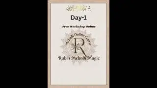 Day - 1 Basic Mehndi workshop