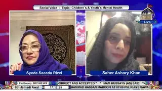 🔴 Live Social Voice | Mental Health | Saher Khan | Saeeda Rizvi | 31st October 2025