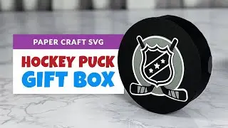 3D Hockey Puck Paper Gift Box | DIY Party Favor Craft
