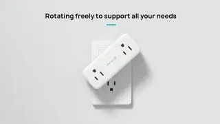 TROND Multi Plug Outlet Extender - 6 AC Outlet Splitter with 360&deg; Rotating Plug