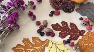 Machine Embroidery Felt Leaves