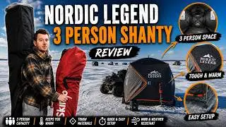 This Nordic Legend 3-Person Ice Shelter is LEGIT 🔥 (Setup + Takedown) #icefishing #productreview
