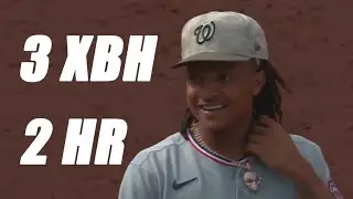 CJ Abrams Records 3 Extra Base Hits with 2 Homers, Starts a Series Ending Double Play vs Orioles!