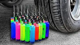 Epic ASMR Car Tire Crushing &ndash; Ultimate Destruction of Soda Cans, Watermelon, Ice Cubes & More