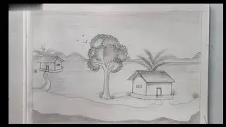 How To Draw Easy Scenery step by step || Pencil Drawing || Drawing Idea ||
