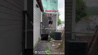 Worksite safety is always our highest priority 😃 #work #ladder #carpenter #carpentry #siding