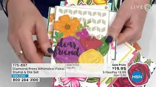 Diamond Press Whimsical Floral Stamp and Die Set