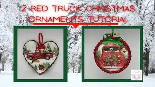 Red Truck Christmas Ornaments
