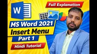 Insert Menu in MS Word 2021 | Complete Tutorial | Braintechs | In hindi