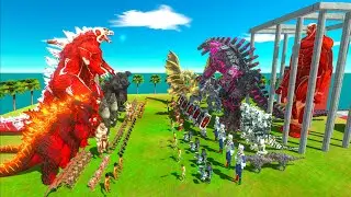 Angry Colossal TITANGODZILLA x Attack on Titan Rescue Colossal Titan from MECHAGODZILLA New Empire