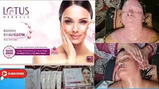 Lotus herbals Radiant Bridal Glow facial kit | bridal facial review and full demo at home|
