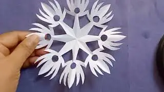 Paper snowflake making tutorial ||how to make Snowflake decorations||paper craft new ideas 