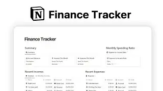 How To Track Income And Expenses Easily || Best Notion Finance Tracker Template