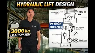 Hydraulic Lift Design with Python  3000 kg Load System  RE07 Engineering