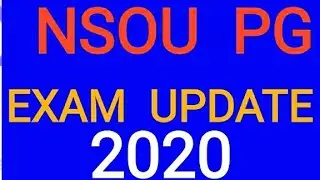 NSOU PG EXAM UPDATE 2020