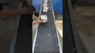 Folding belt conveyor. Length can be customized height adjustable width and options.