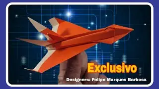 Avião  de papel em Origami- exclusivo- Designer  Felipe Marques Barbosa ( Tutorial  )