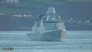ROYAL DANISH NAVY IVER HUITFELDT CLASS FRIGATE HDMS NIELS JUEL F363 ON EXERCISE IN PLYMOUTH SOUND