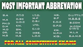 Most Important Abbreviation for all competitive exams || 2021|| Test Tayyare