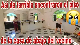 Asi de terrible encontraron el piso de la casa de abajo del vecino😱😳