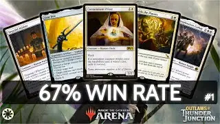 ⚪ Mono White Humans, 67% Win Rate, part 1 | MTG Arena | Explorer | BO3 | Outlaws of Thunder Junction