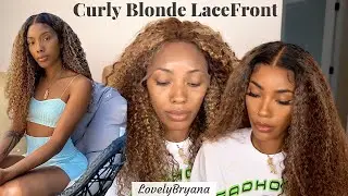 Beginning to End Slay! | The Perfect Curly Ash Blonde LaceFront | LovelyBryana
