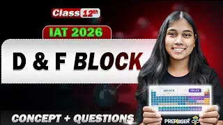 IAT 2026 Inorganic Chemistry | D & F Block | Question Solving