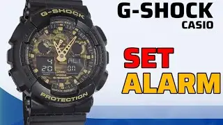 How To Set ALARM CASIO G SHOCK GA-100 Watch