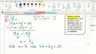02 Solving Simultaneous Equations : Two Linear Equations