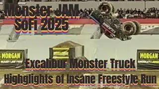Monster Jam Excaliber Monster Truck INSANE Freestyle Mayhem  #monsterjam #freestyle #monstertruck 