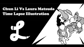 Chun Li Vs Laura Matsuda | Speed Drawing Illustration (Time-Lapse)
