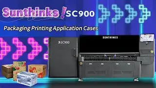 SC900 single pass printer customize color carton box packaging printing #sunthinks #digital