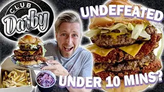 UNDEFEATED CLUB DARBY BURGER CHALLENGE &ndash; 10 MINUTE TIME LIMIT! Man vs food