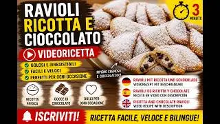 Ravioles con chocolate y ricota Ravioli mit Schokolade und Ricotta  with chocolate and ricotta