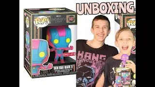 Target exclusive infinity saga iron man mark v funko pop black light figure unboxing x review
