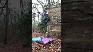 Bouldering 'The Arete' at Lydbrook Roadside (f4+) #bouldering #forestofdean