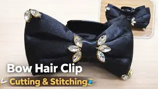 Bow Hair Clip Cutting & Stitching ✂️ | Easy DIY Hair Accessories