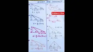 🎯 HEIGHT AND DISTANCE FORMULA #maths #mathstricks #shortsfeed #shorts  #rrbntpc #ytshorts