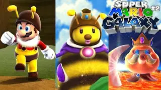 TRANSFORMATION ! Mario abeille et Poulpoboss Super Mario Galaxy - Let's play 2 Nintendo Switch