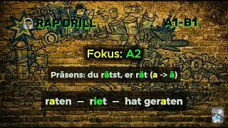 German Rap Drill: Сильные глаголы A2 | raten &ndash; riet &ndash; hat geraten (A&ndash;IE&ndash;A + дательный падеж)