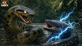 Giant Anaconda vs Electric Eel | Shocking Amazon River Battle