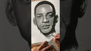 Drawing Will Smith with graphite pencils