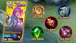 KAGURA FULL DAMAGE HACK BUILD!🔥(must try) | KAGURA BEST BUILD & EMBLEM SET 2023
